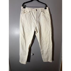 Levis 550 Jeans 38x30 Vintage USA Made Cream Relaxed Tapered